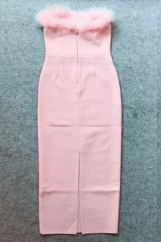 Erin Bandage Maxi Dress - Dusty Pink