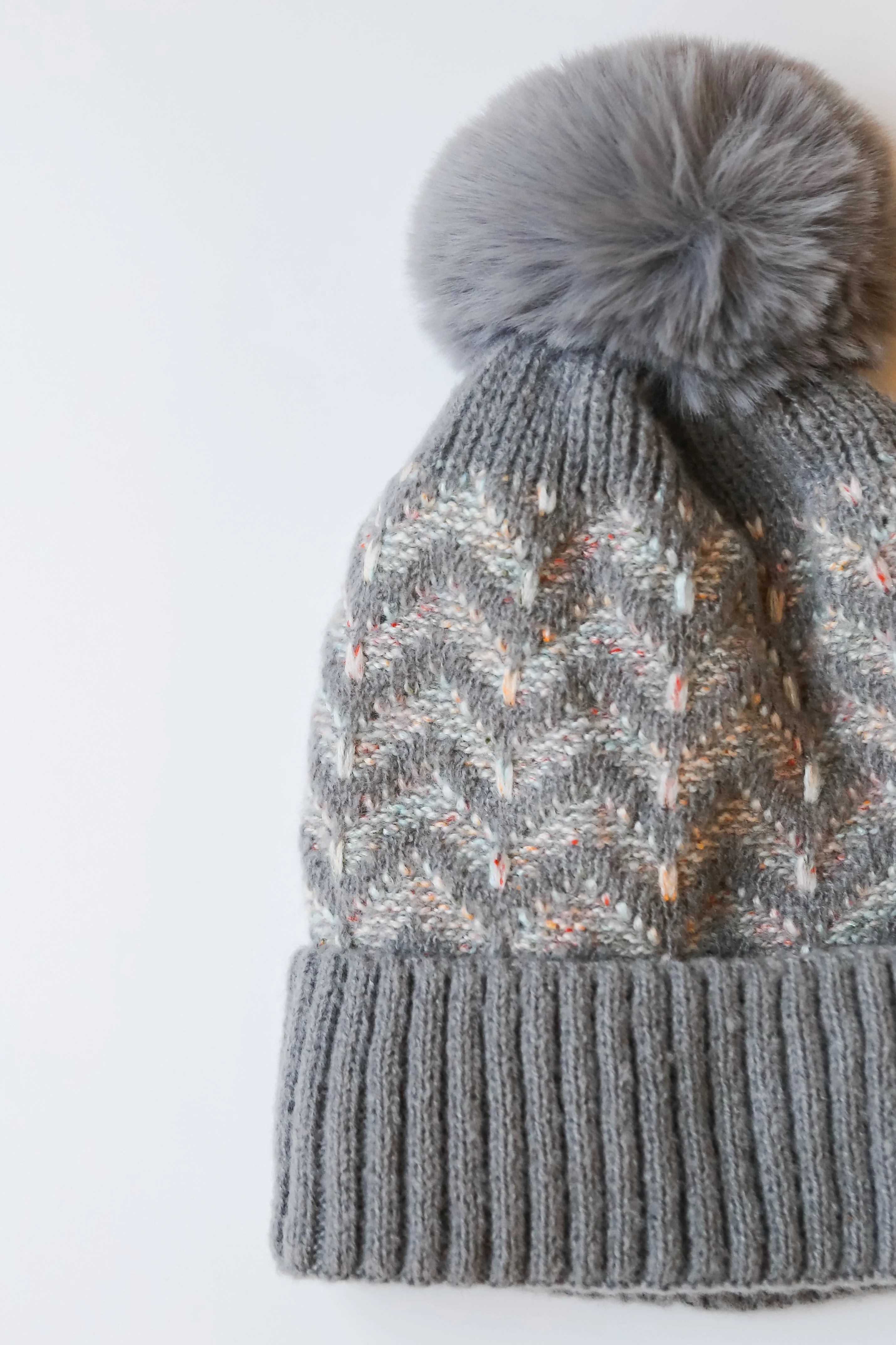 FINAL SALE - Ski Slope Pom Pom Beanie - DOORBUSTER