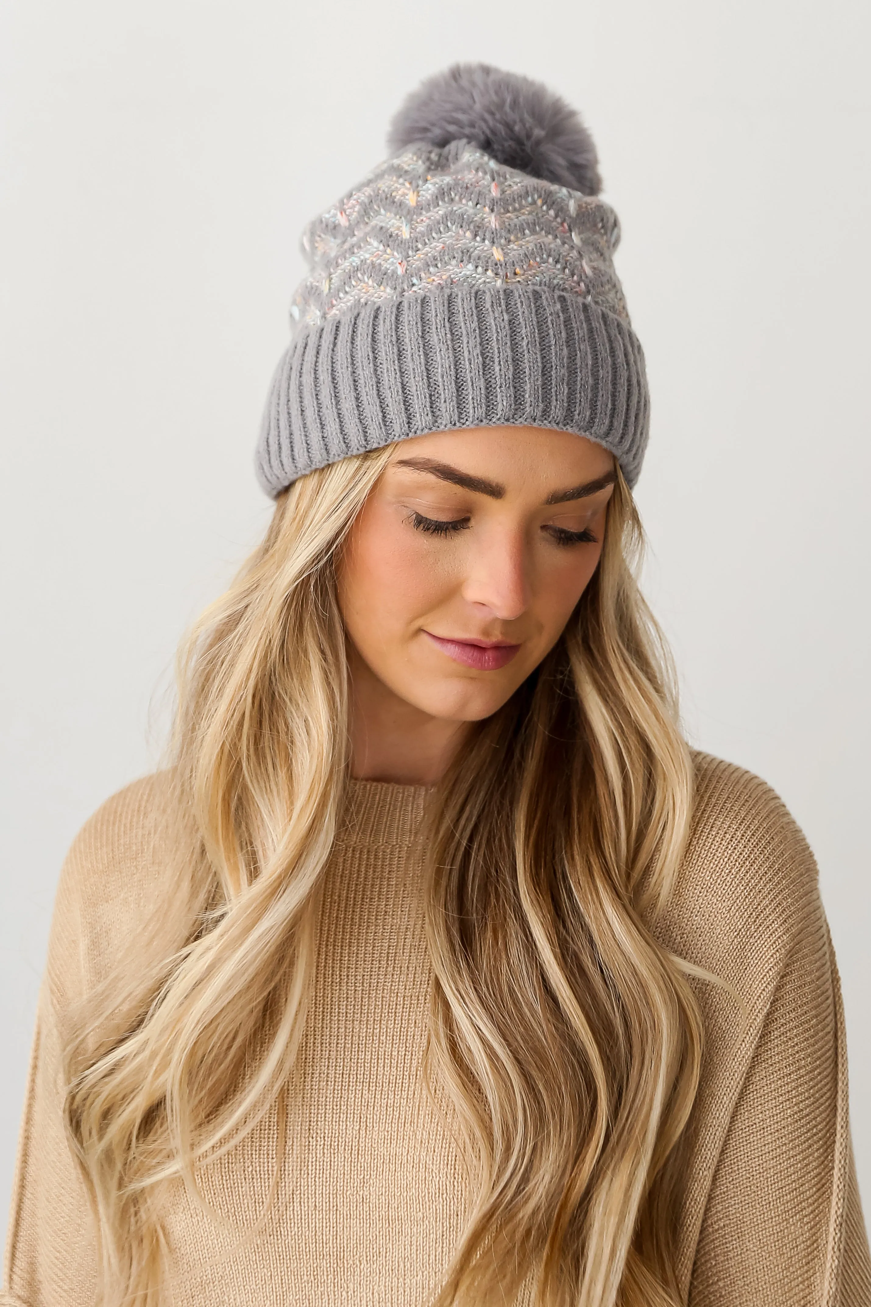 FINAL SALE - Ski Slope Pom Pom Beanie - DOORBUSTER