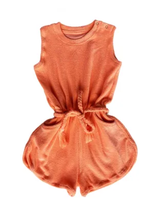 Florrie Terry Jumpsuit - Neon Orange