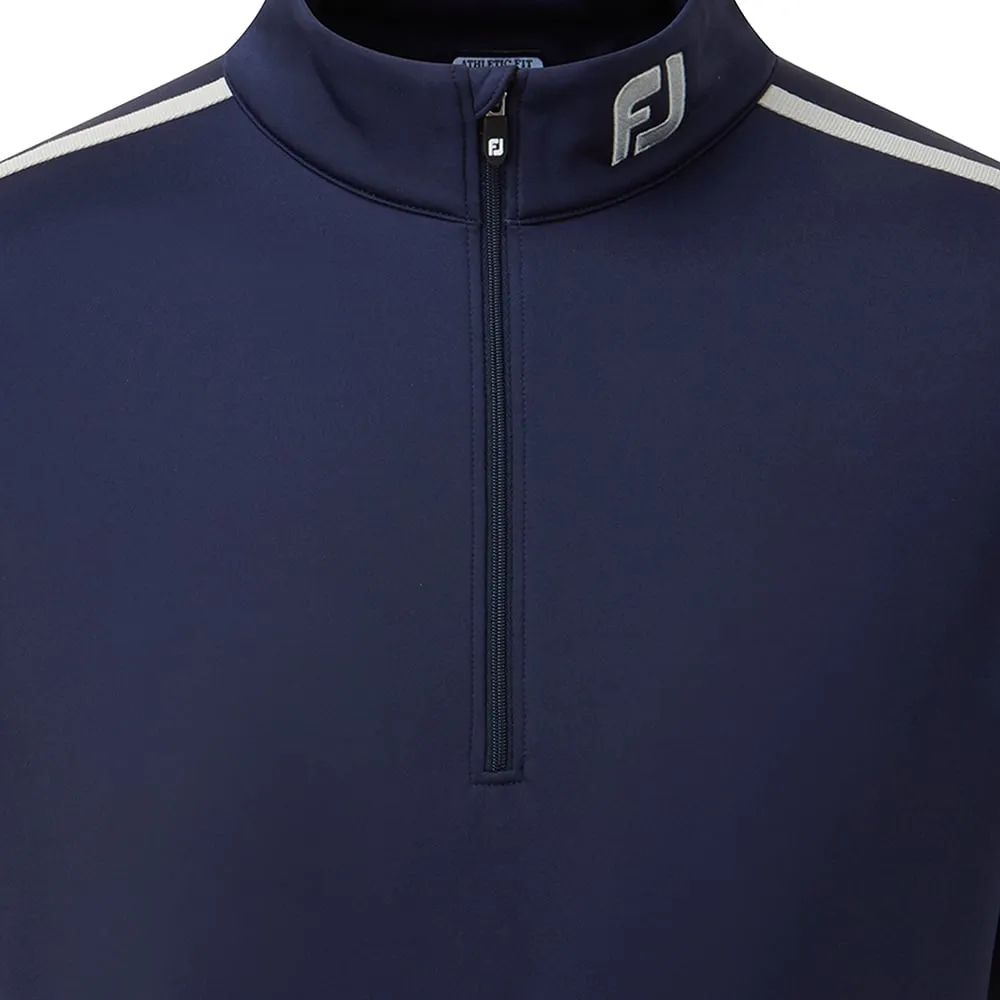 FootJoy Jersey Solid Chillout 1/4 Zip Pullover - Navy/Grey