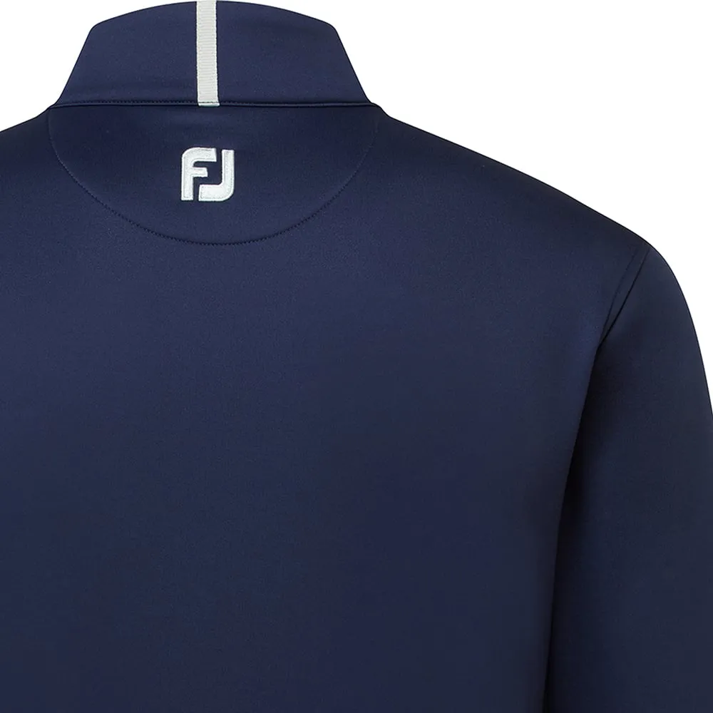 FootJoy Jersey Solid Chillout 1/4 Zip Pullover - Navy/Grey