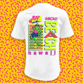 Gecko Postcard '89 - White Tee