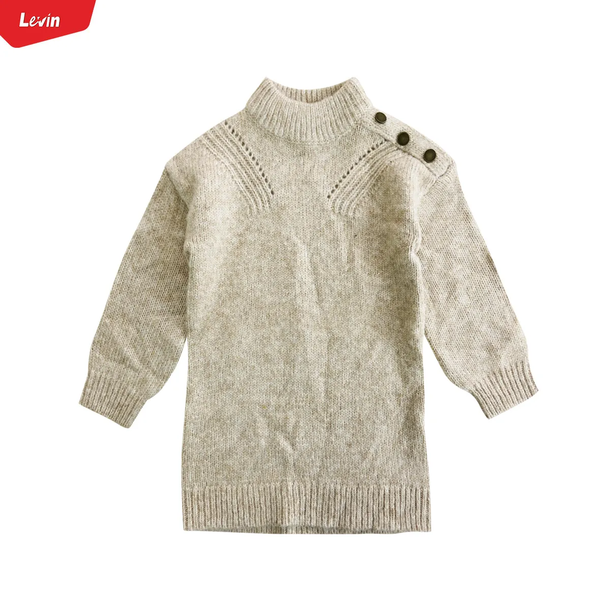 Girls Jacquard Knit Long Sleeve Winter Dress