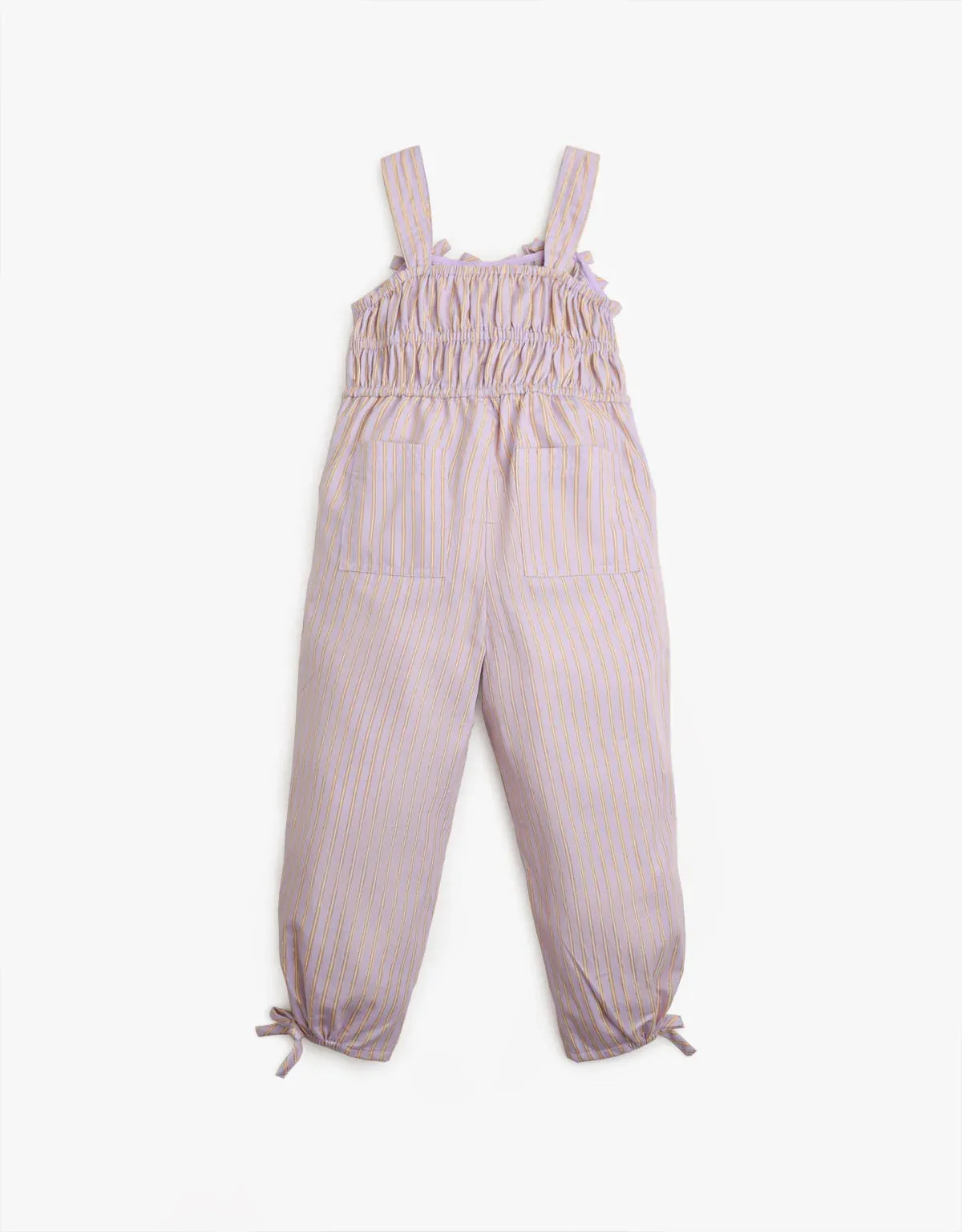 Girls Strappy Stripes Jumpsuit