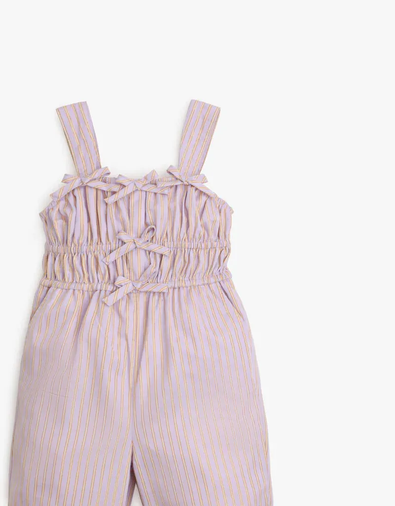 Girls Strappy Stripes Jumpsuit