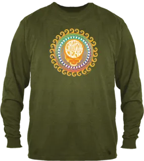 Grateful Dead - Orange Sunshine on Olive Long Sleeve