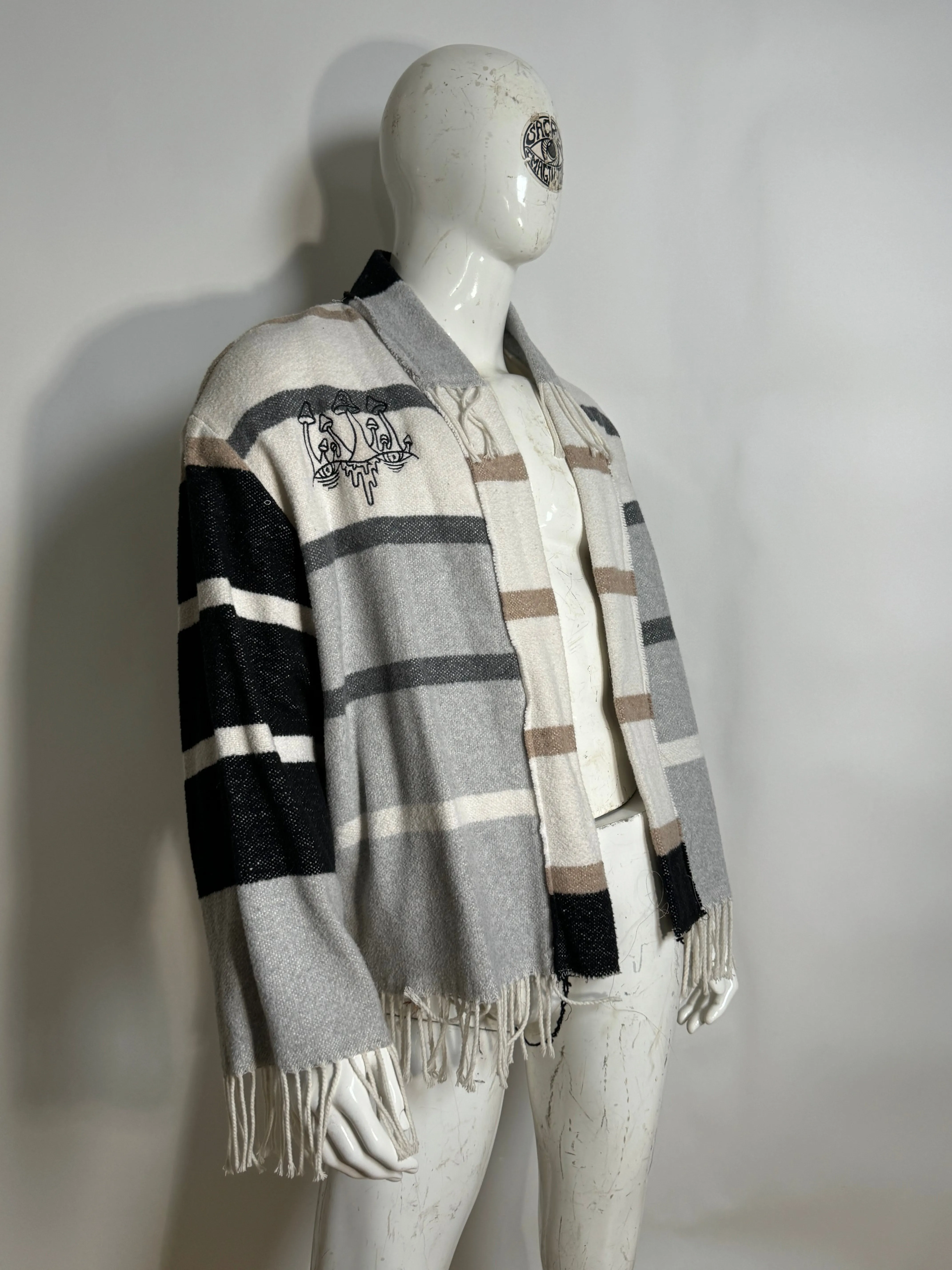 “Grayscale” Blanket Cardigan