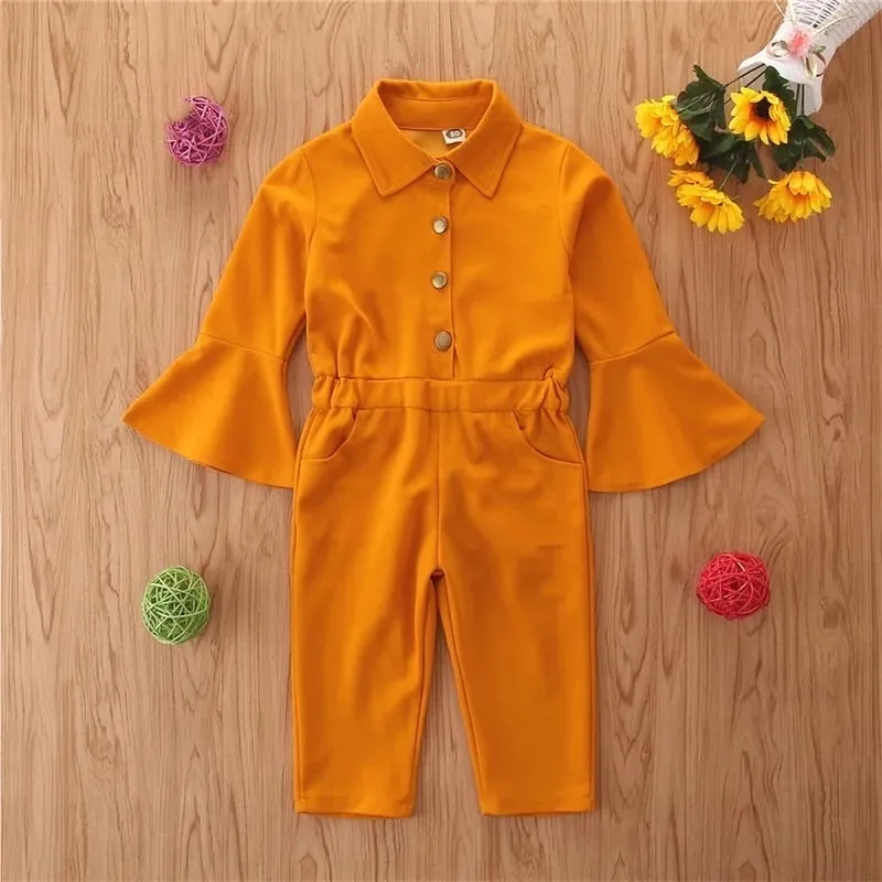 GV Carina girls/kids Flare wrist jumpsuit