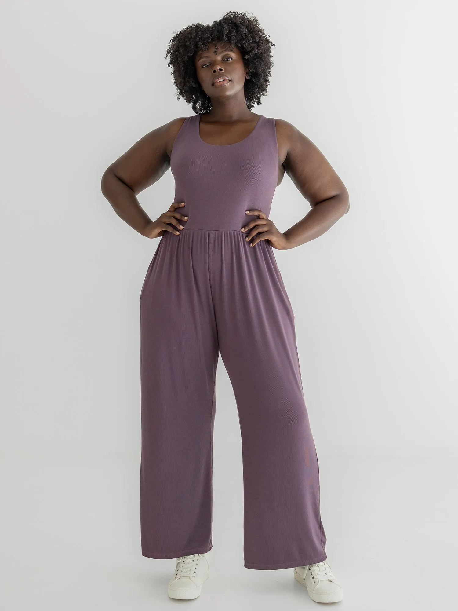 Hana Jumpsuit 2.0, Ribbed Raisin