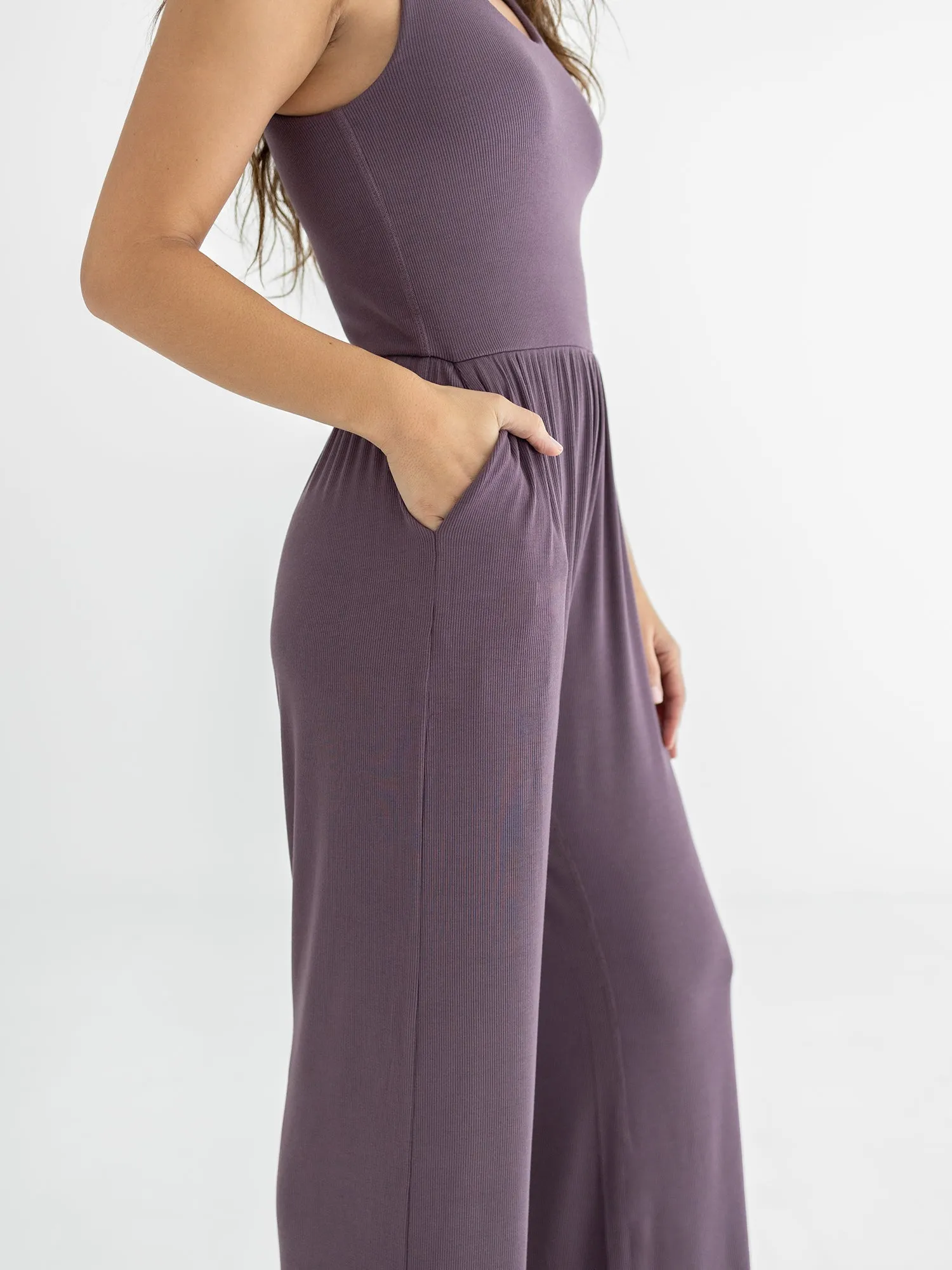 Hana Jumpsuit 2.0, Ribbed Raisin