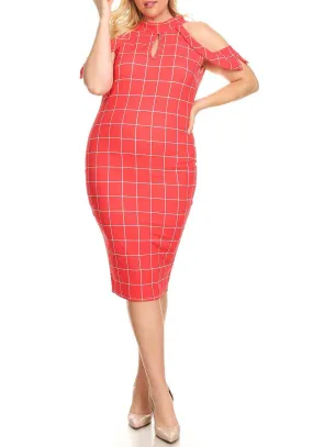 HI Curvy Plus size bodycon dress mock neck