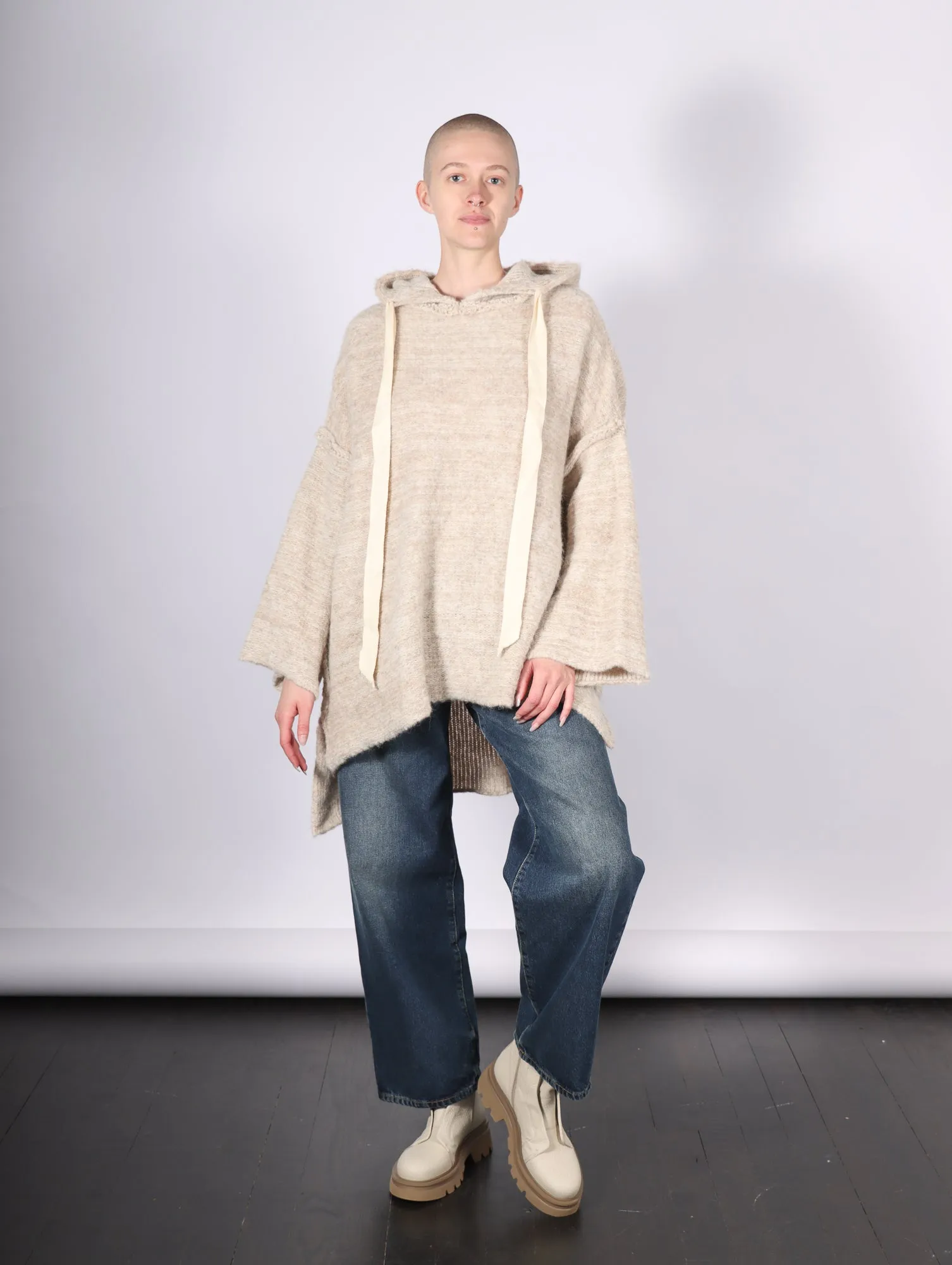 Hoodie in Oat by Amano by Lorena Laing