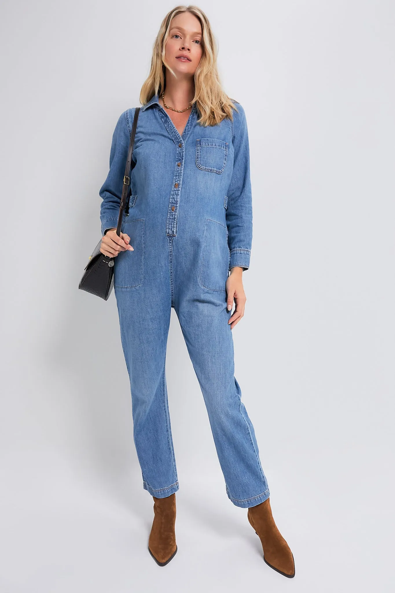 Indigo The Everyday Nursing Denim Jumpsuit