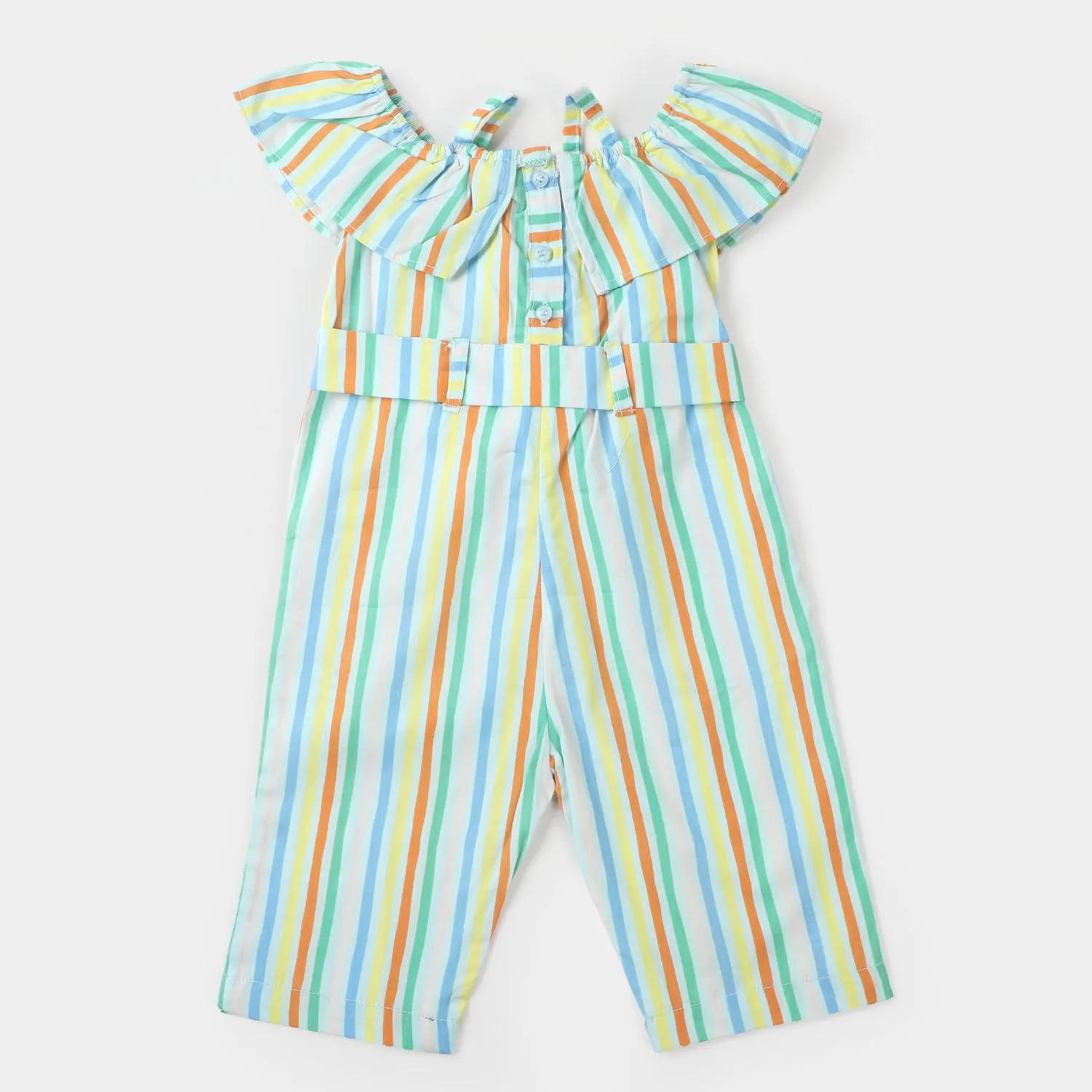 Infant Girls Cotton Jumpsuit - Multi