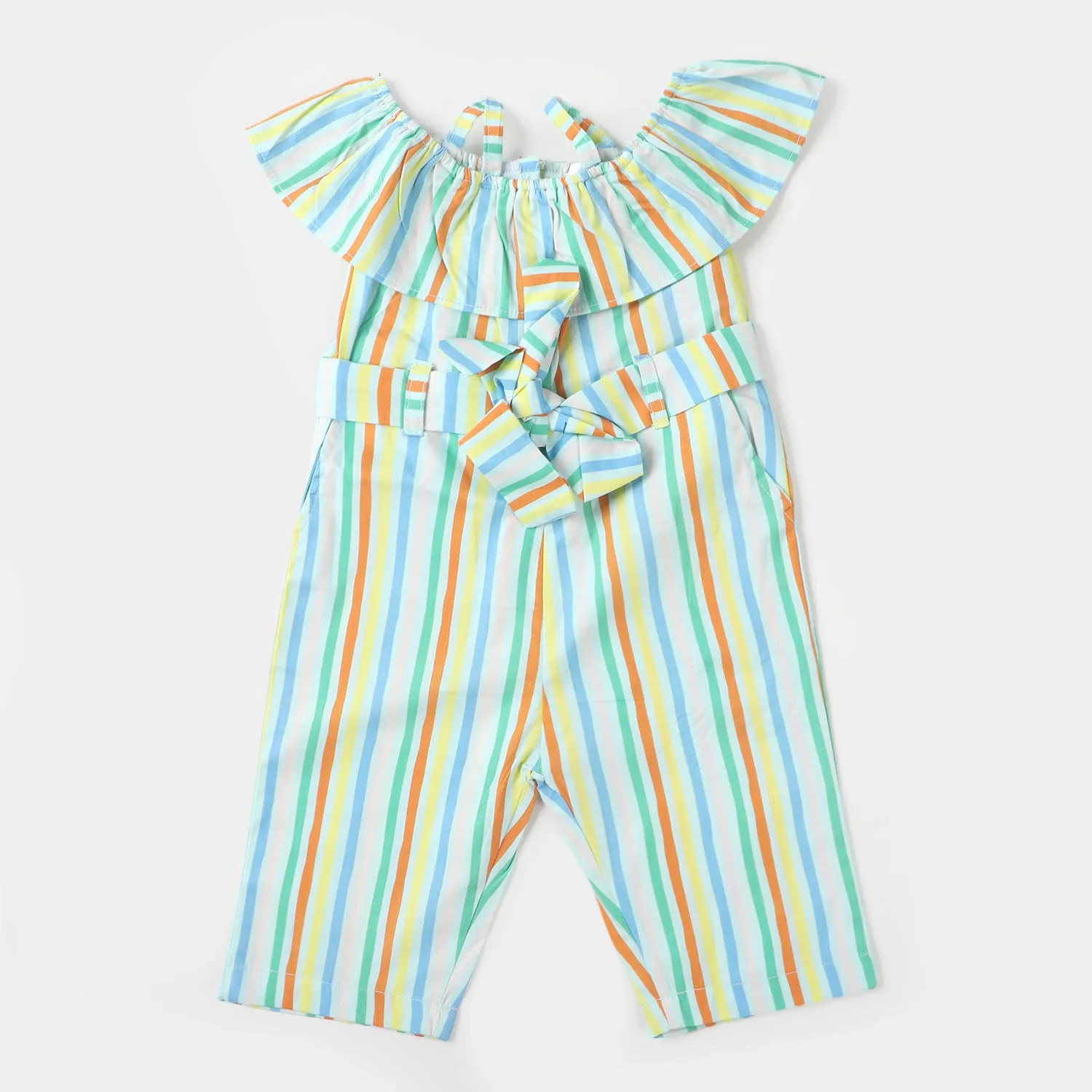 Infant Girls Cotton Jumpsuit - Multi