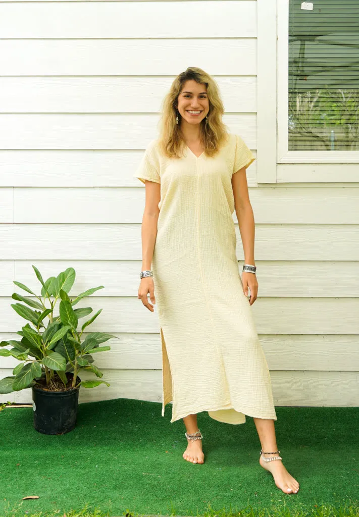 Ivory Double Gauze Cotton Dress