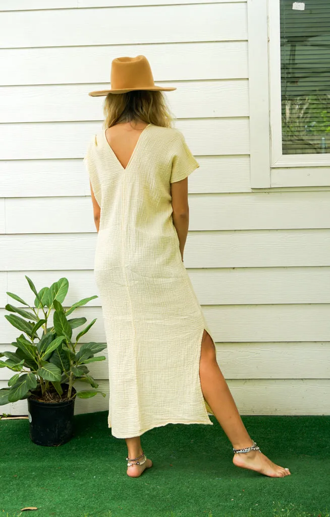 Ivory Double Gauze Cotton Dress