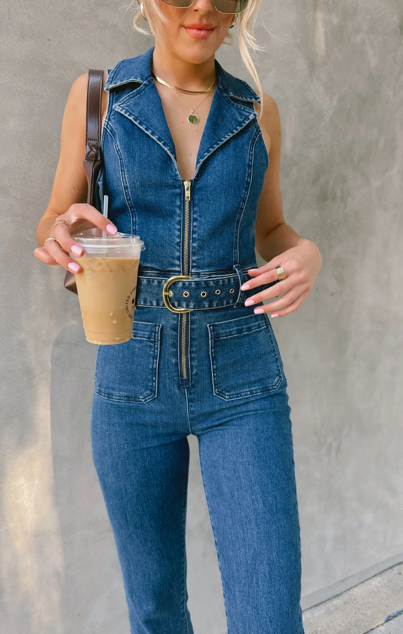 Jacksonville Cropped Jumpsuit ~ Lunar Blue