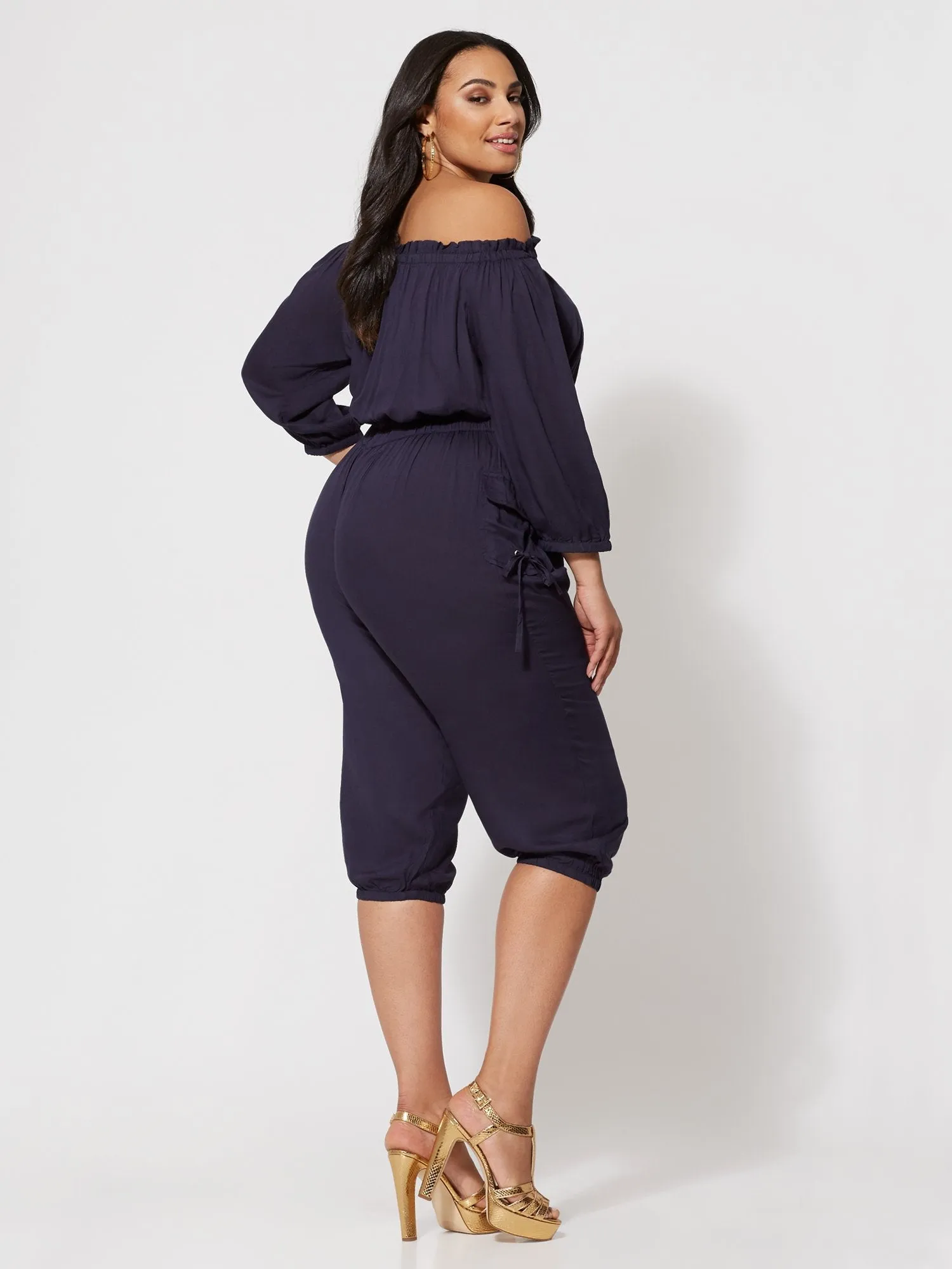 Jenny Off-Shoulder Utility Jumpsuit