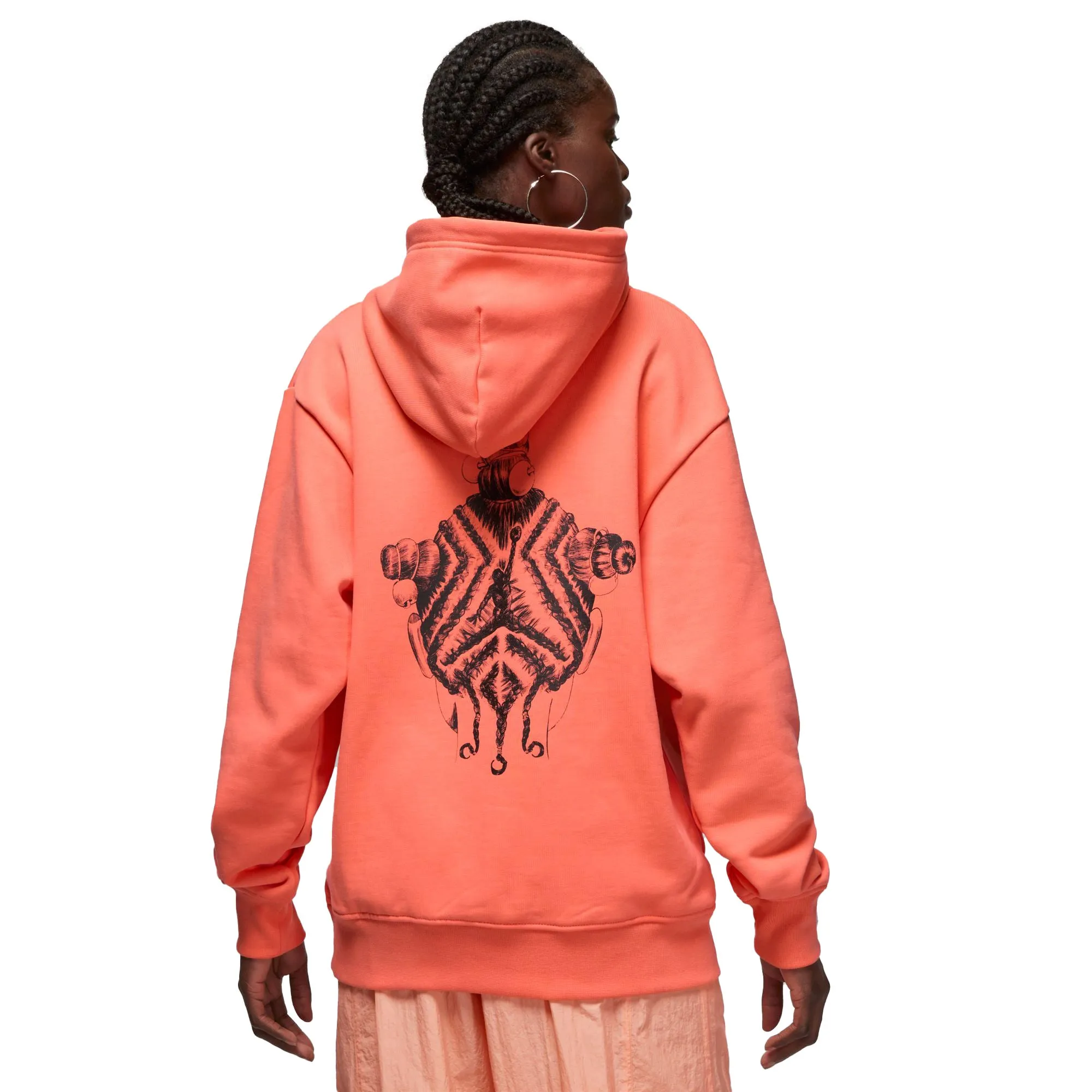 Jordan x Bephies Beauty Supply Pullover Women's Hoodie Lt Wild Mango