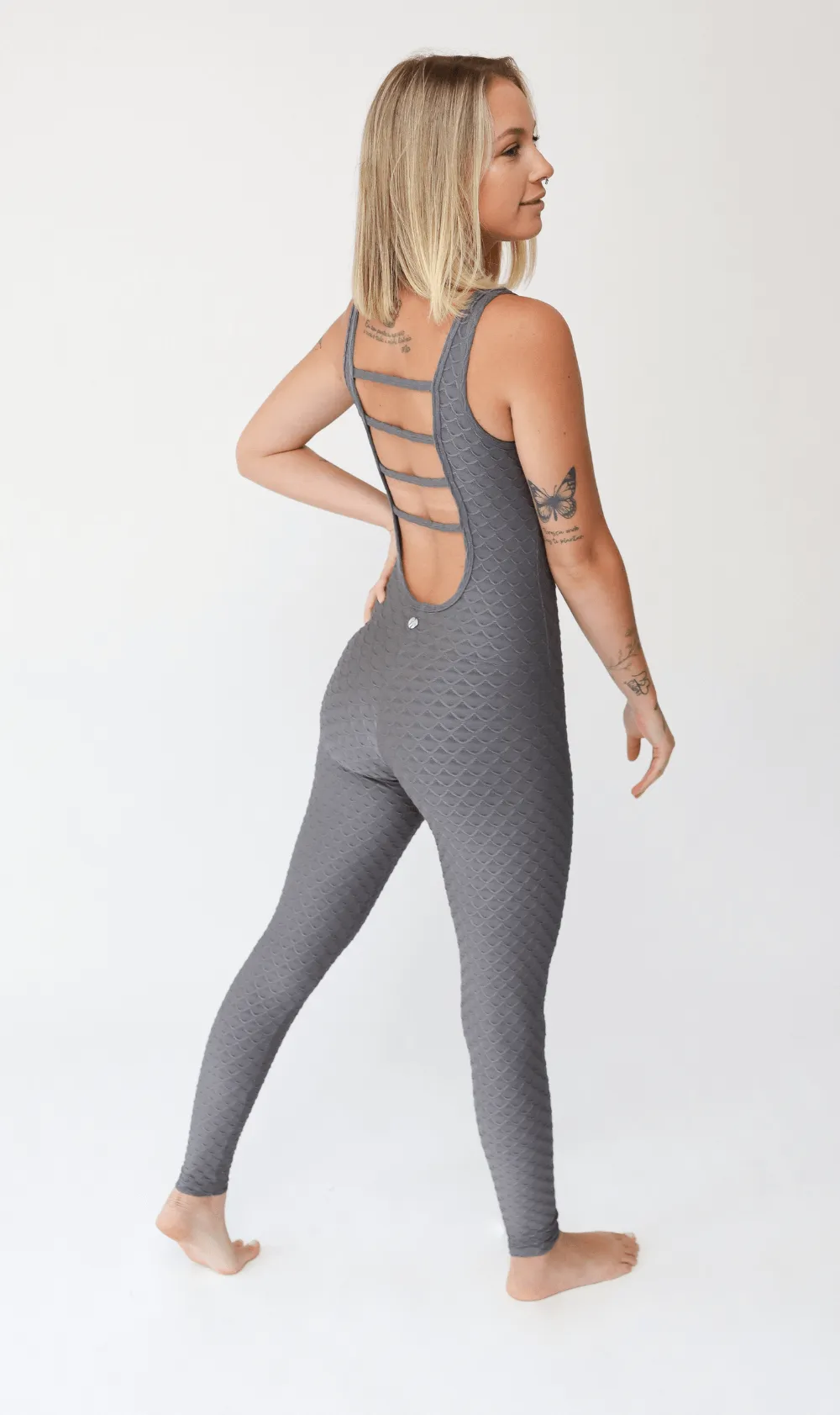 Jumpsuit Colmeia Textured Gray