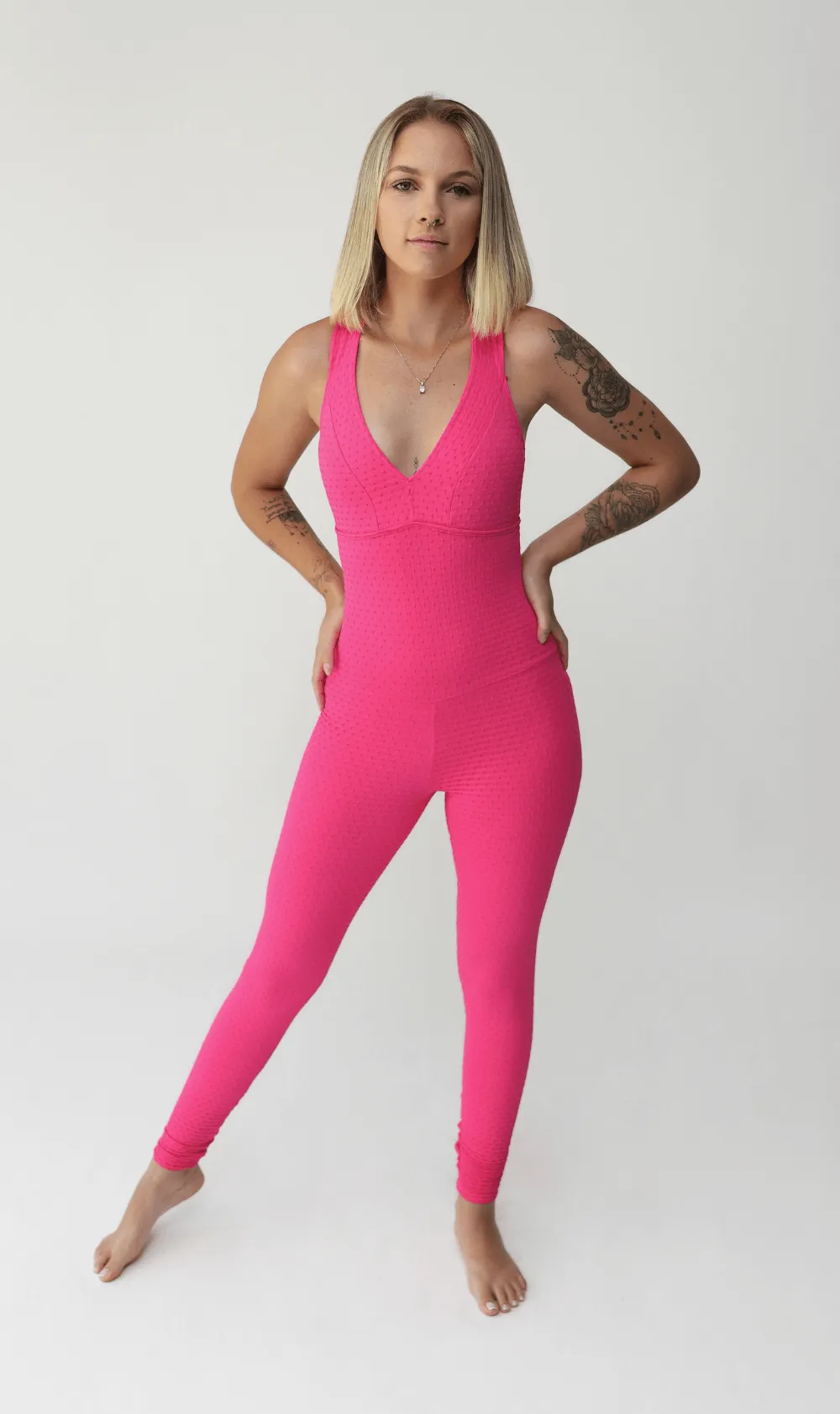 Jumpsuit Jakar Textured Pink