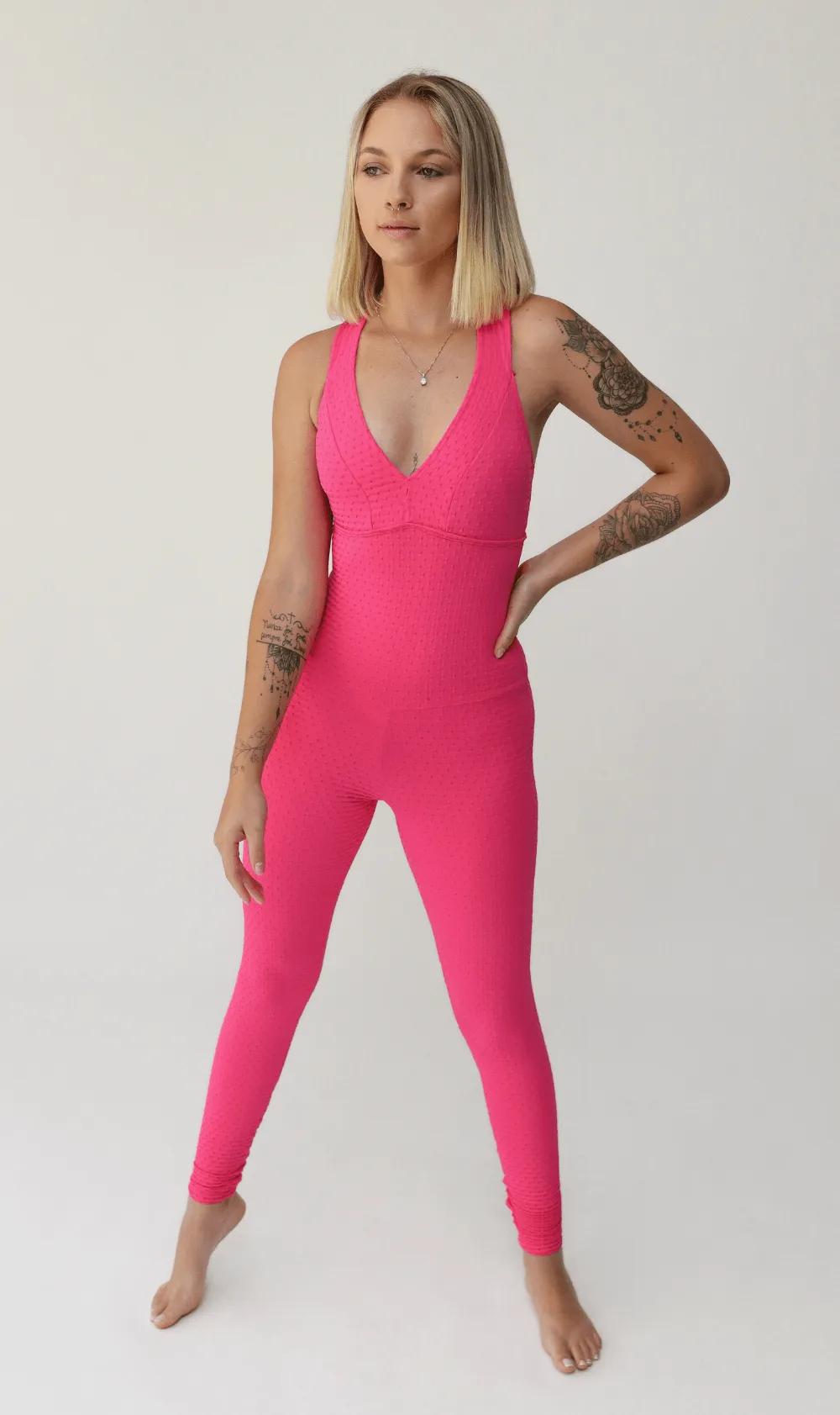 Jumpsuit Jakar Textured Pink