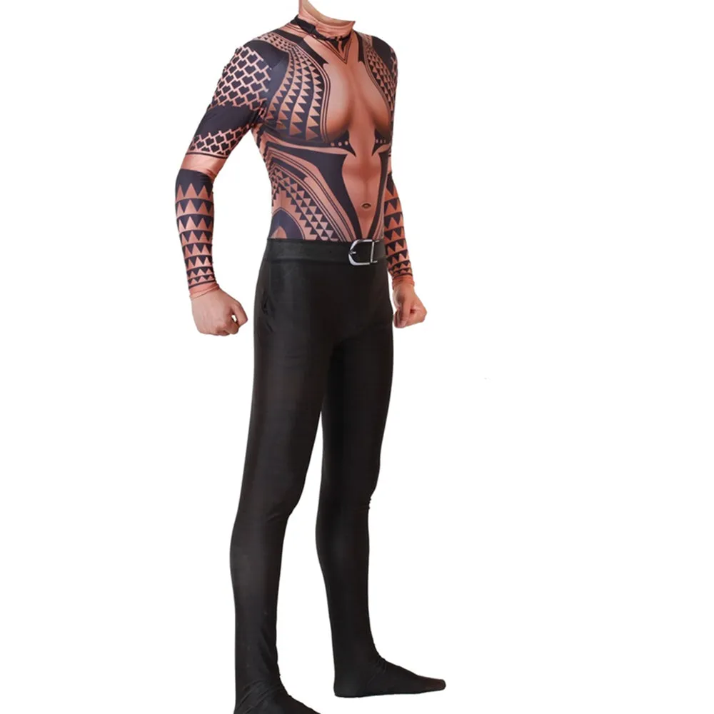 Light AQUAMAN Jumpsuit Costume for Men