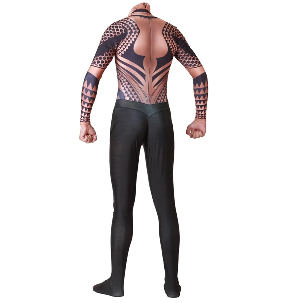 Light AQUAMAN Jumpsuit Costume for Men