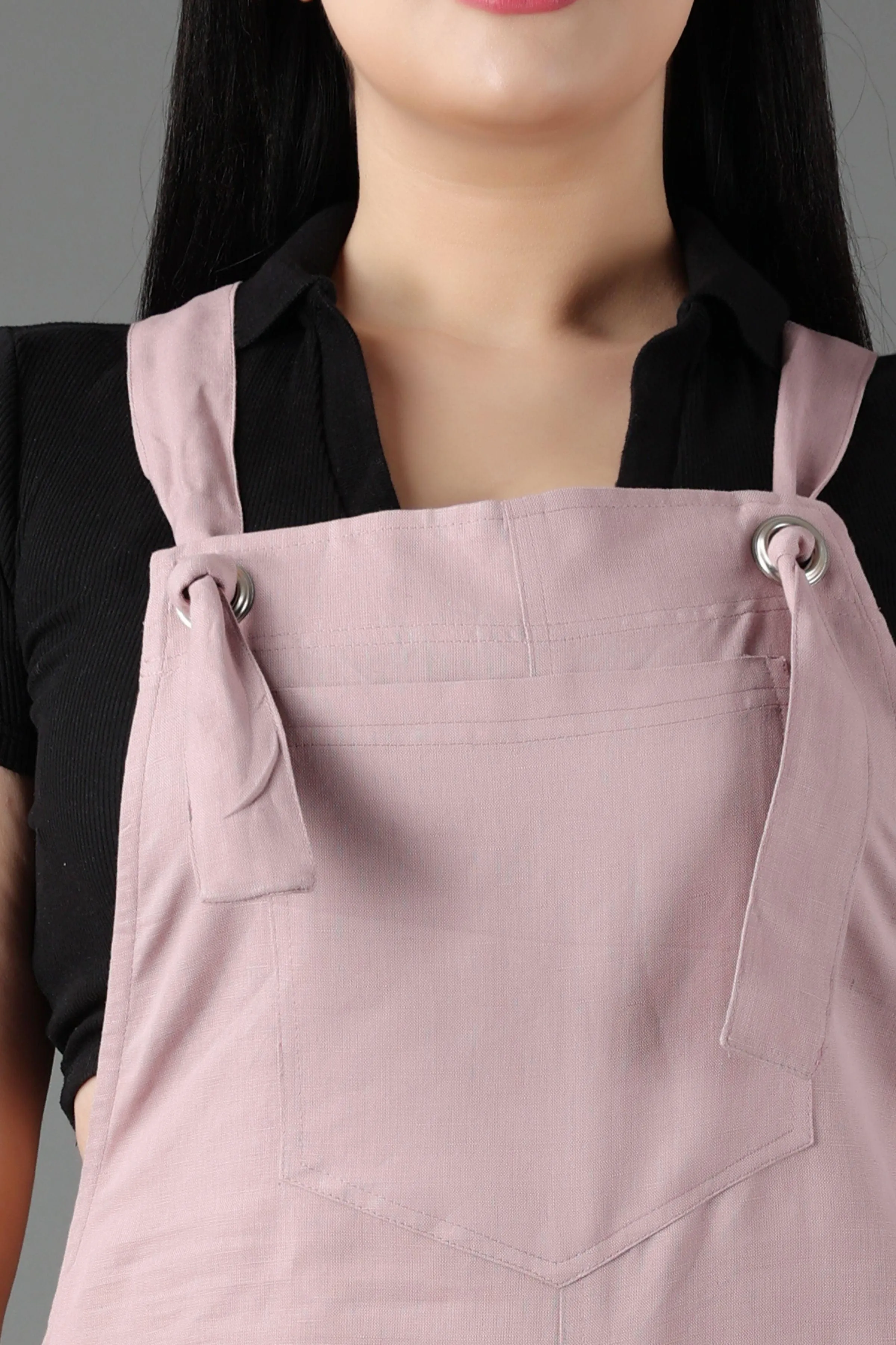 Light Mauve Solid Dungaree