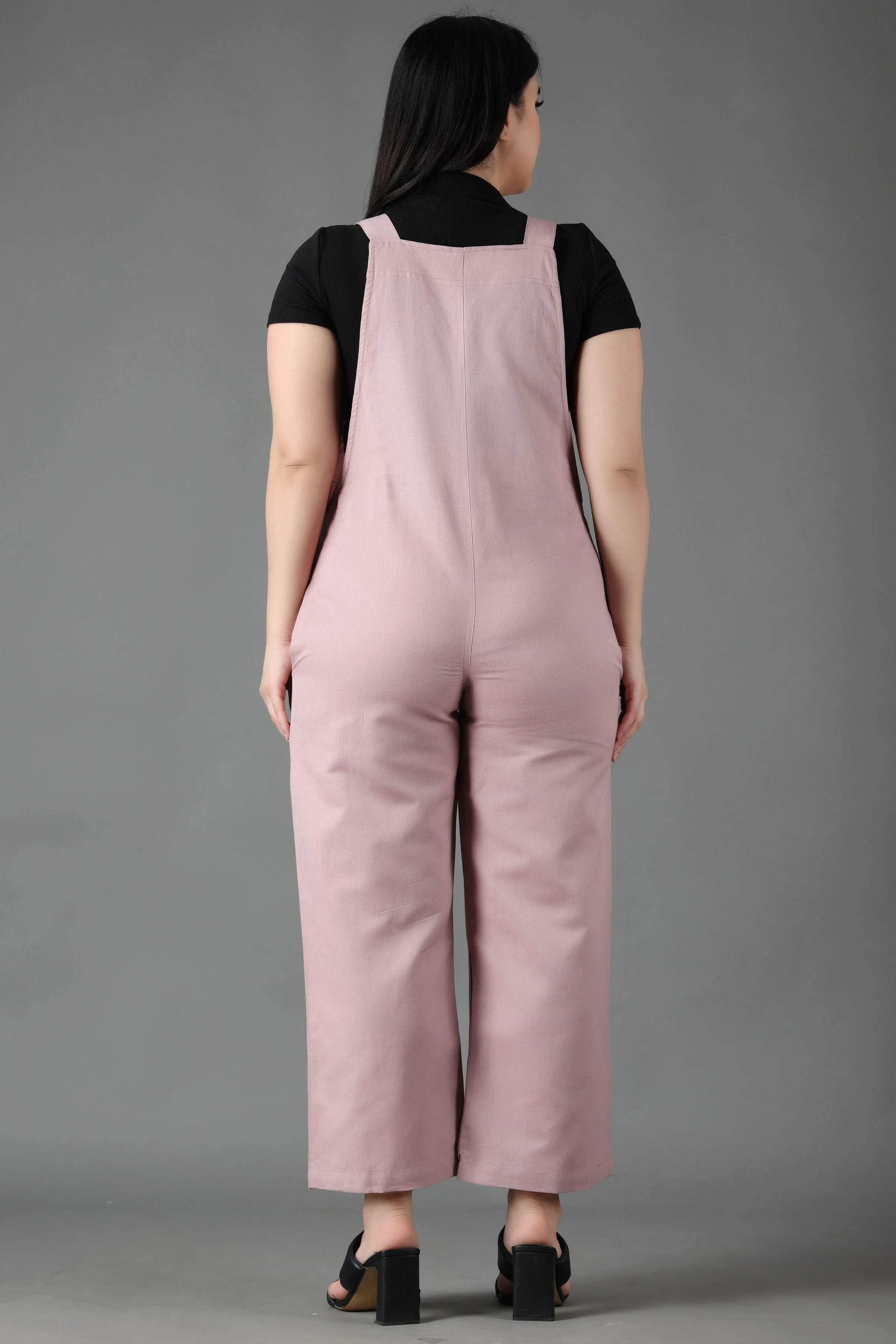 Light Mauve Solid Dungaree