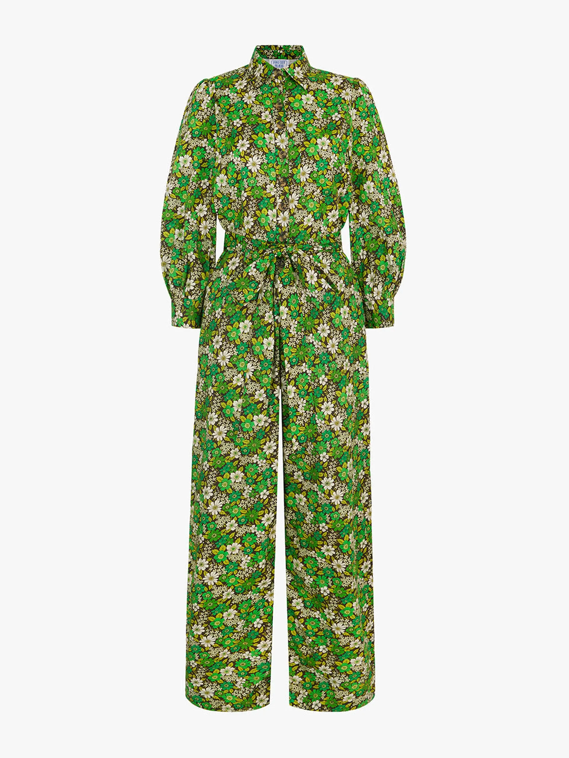 Lime ditsy Danni jumpsuit