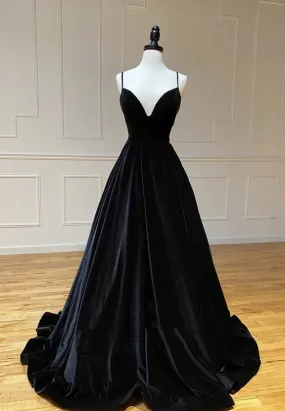 Long Black Pageant Dress