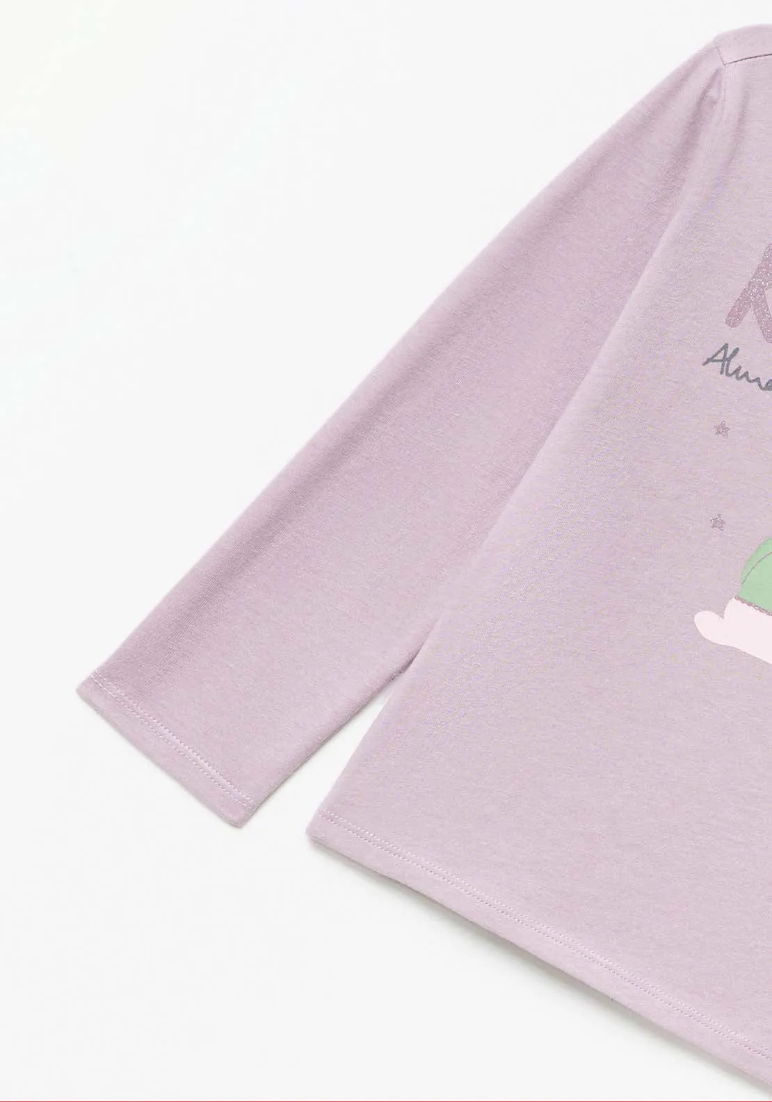 Long Sleeve Bunny Tshirt - Purple Light