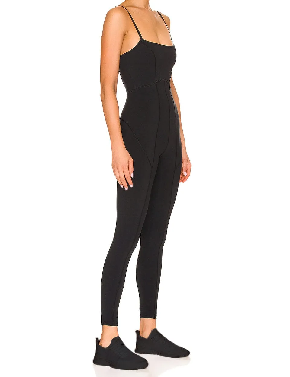 Lorna Criss-Cross Organic Cotton Jumpsuit - Black