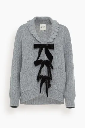 Mariella Knit Long Sleeve Cardigan in Grey