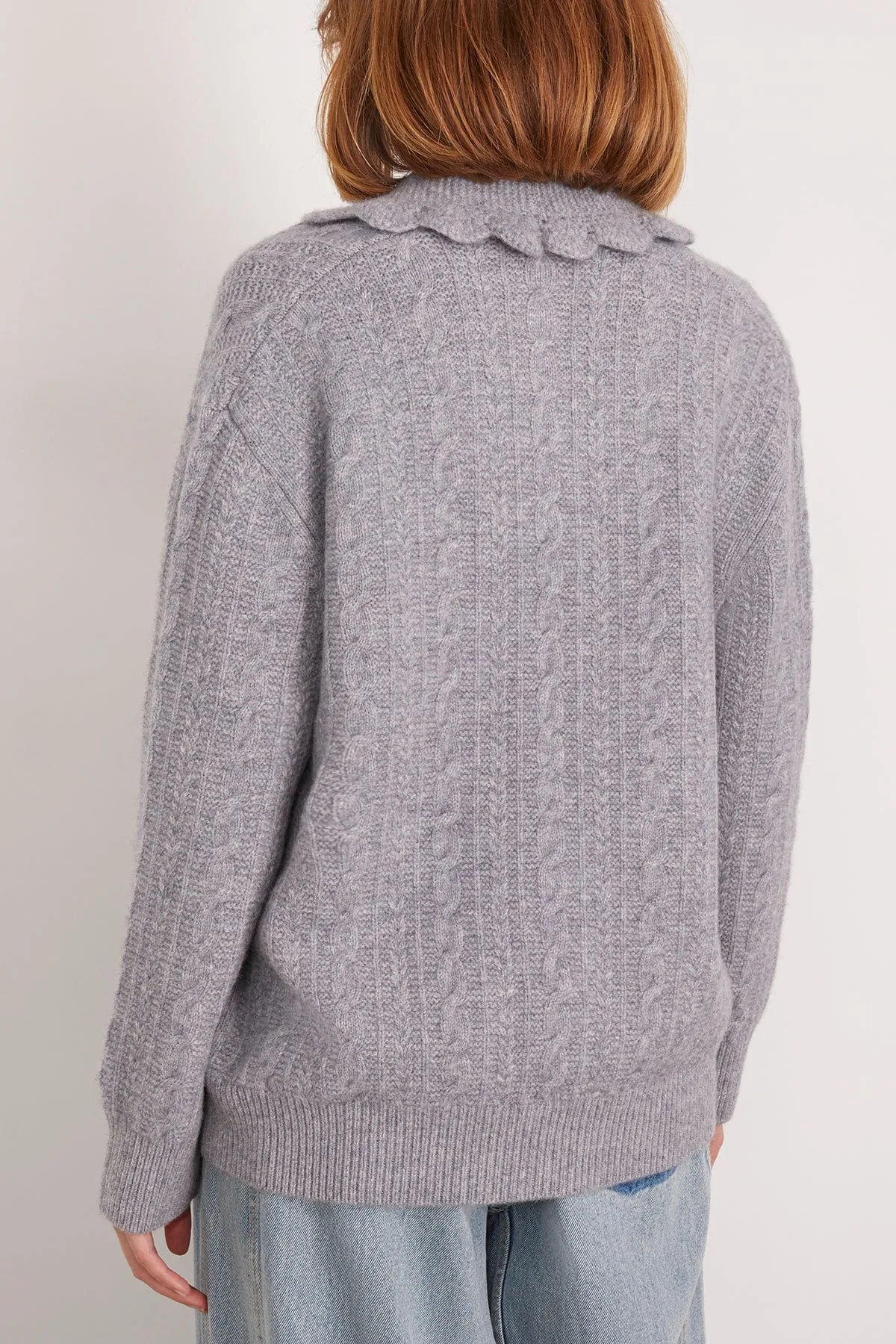 Mariella Knit Long Sleeve Cardigan in Grey