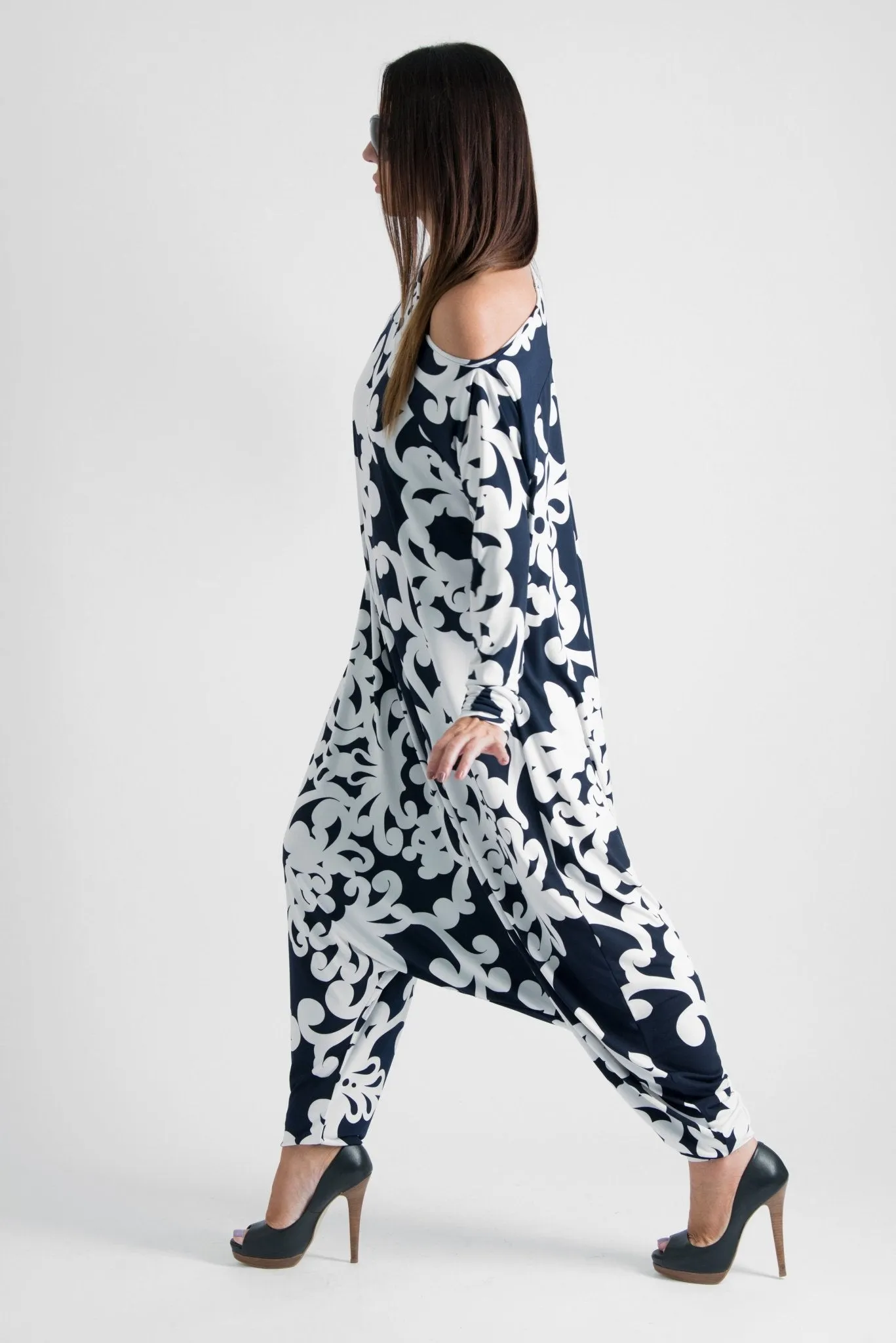 MARLA Printed Harem Maxi Jumpsuit