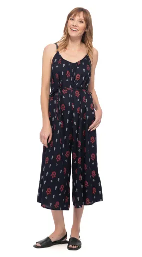 Marley Jumpsuit - navy ikat - rayon