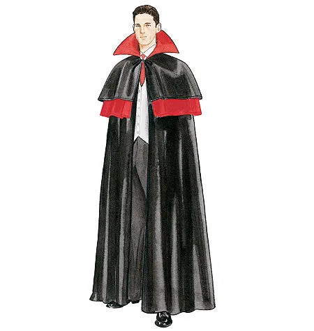 McCall's 4139 Misses'/Men's/Teen Boys' Lined and Unlined Cape Costumes