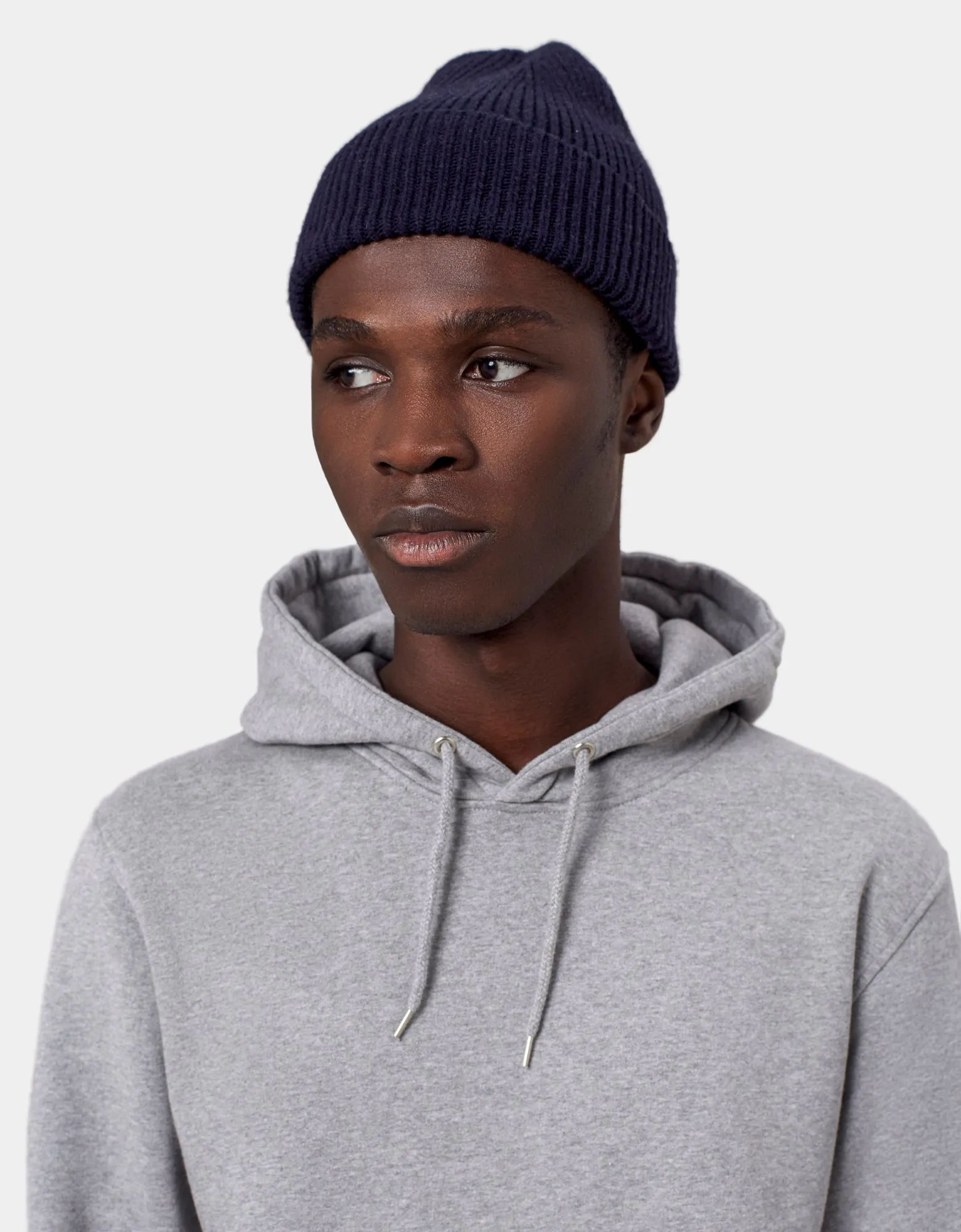 Merino Wool Beanie - Heather Grey