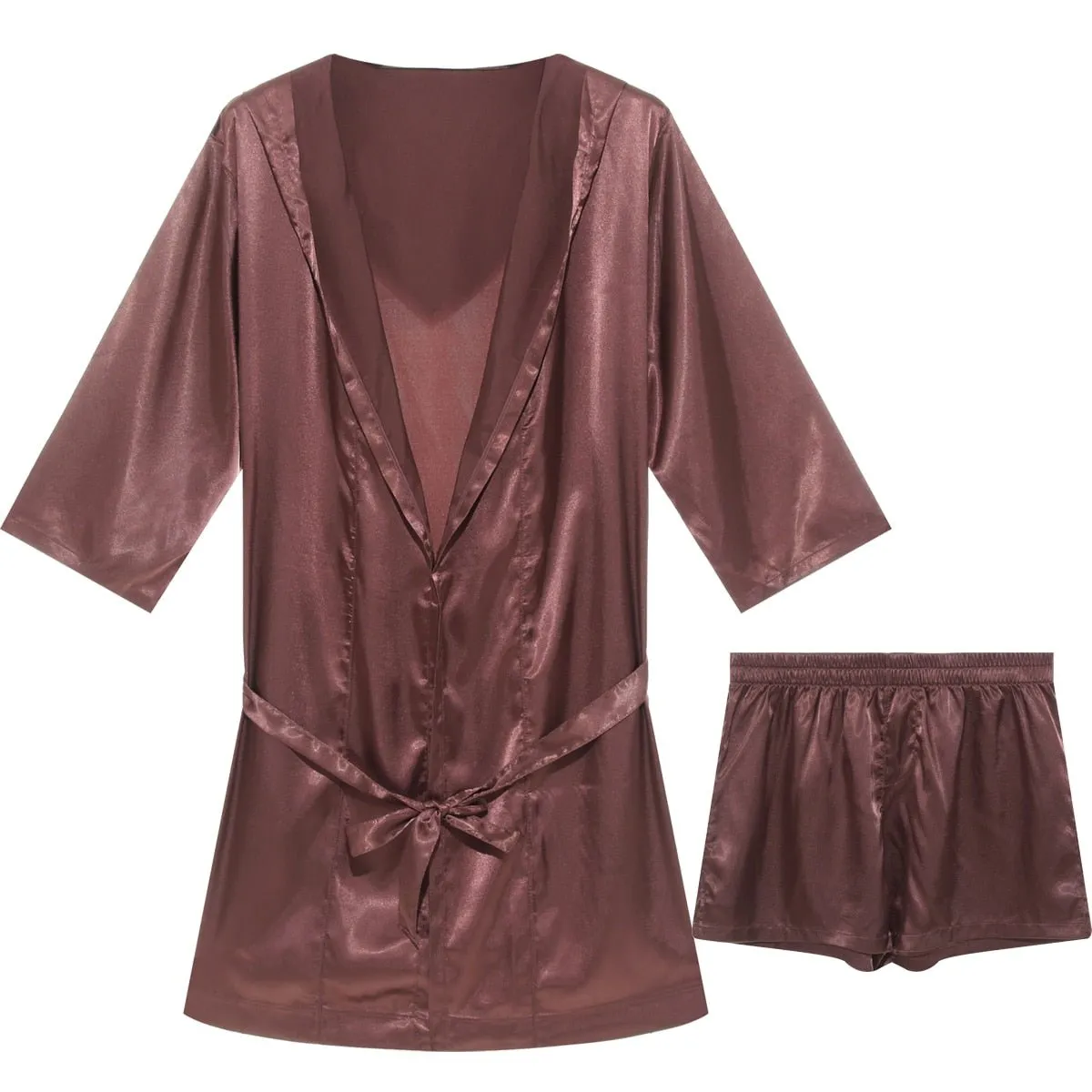 Metallic Hooded Robe   Boxers