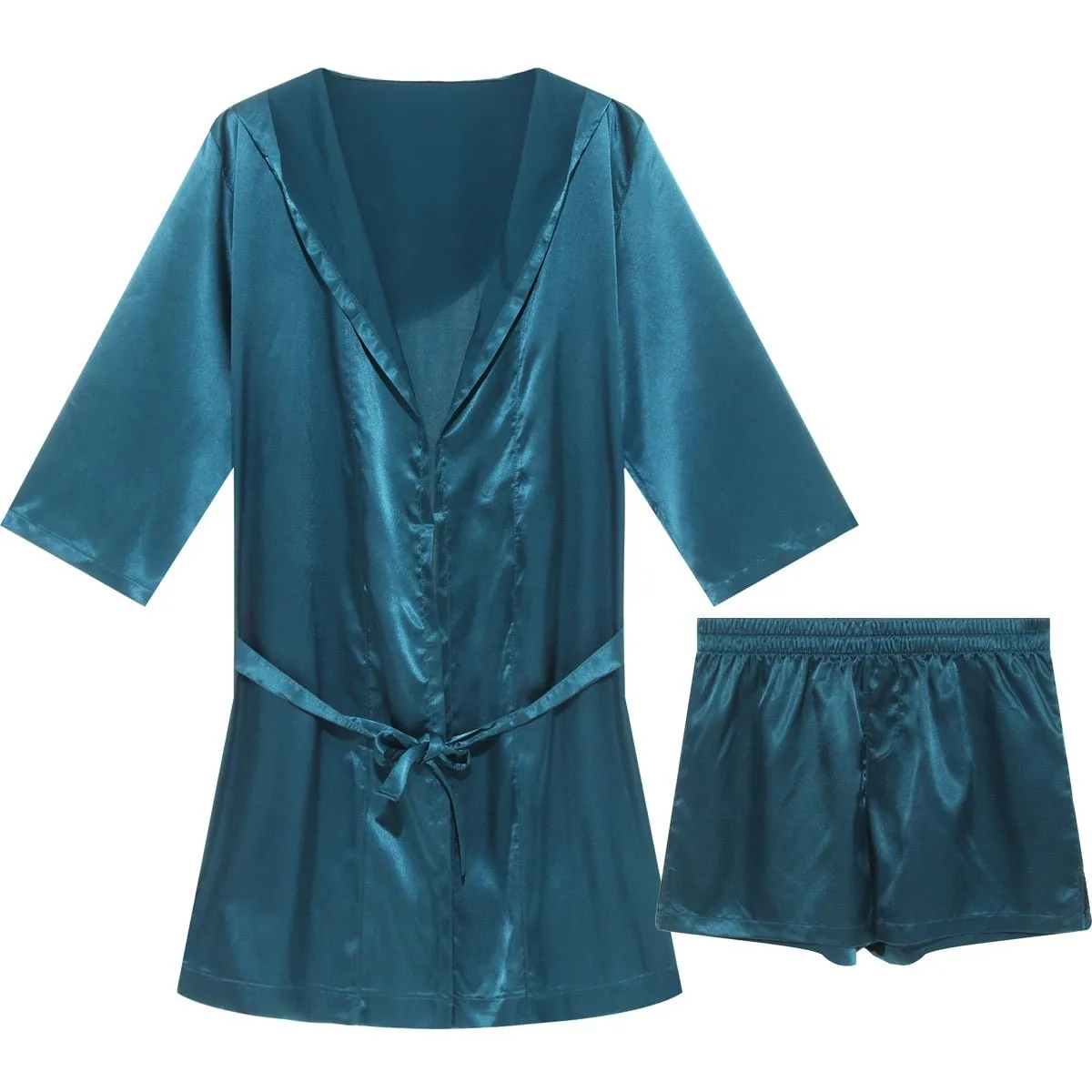 Metallic Hooded Robe   Boxers