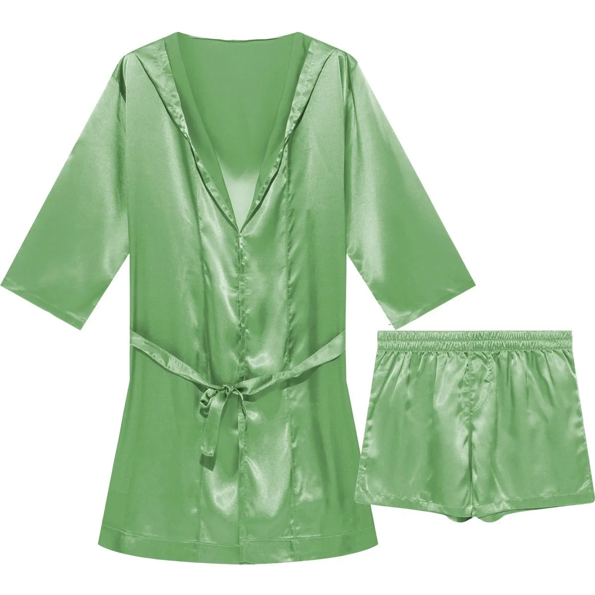 Metallic Hooded Robe   Boxers