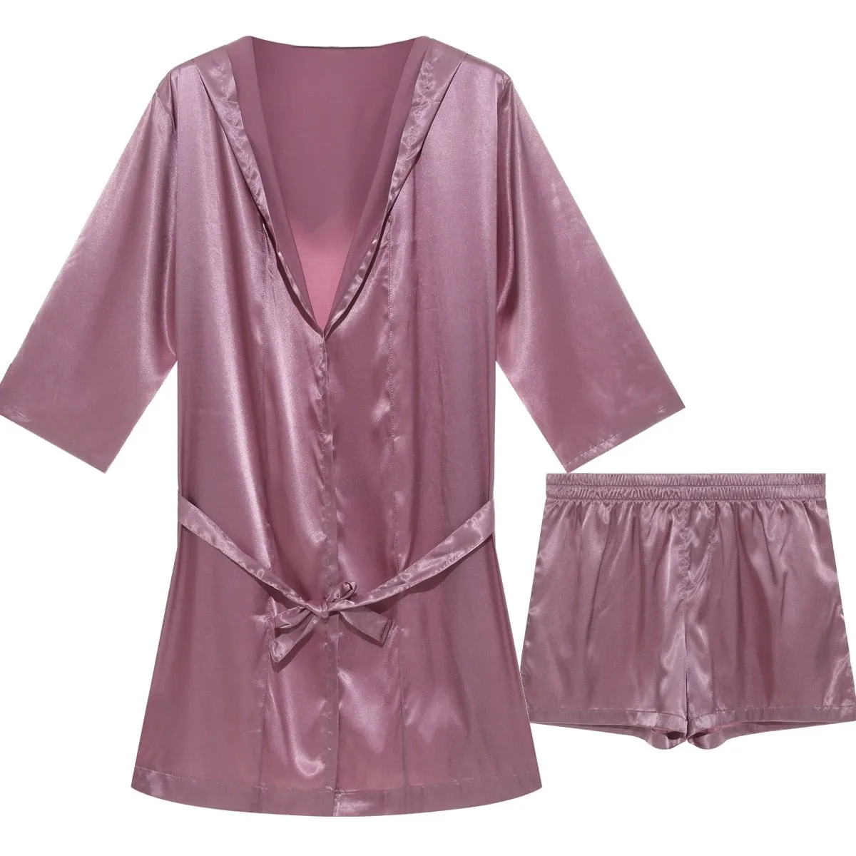 Metallic Hooded Robe   Boxers