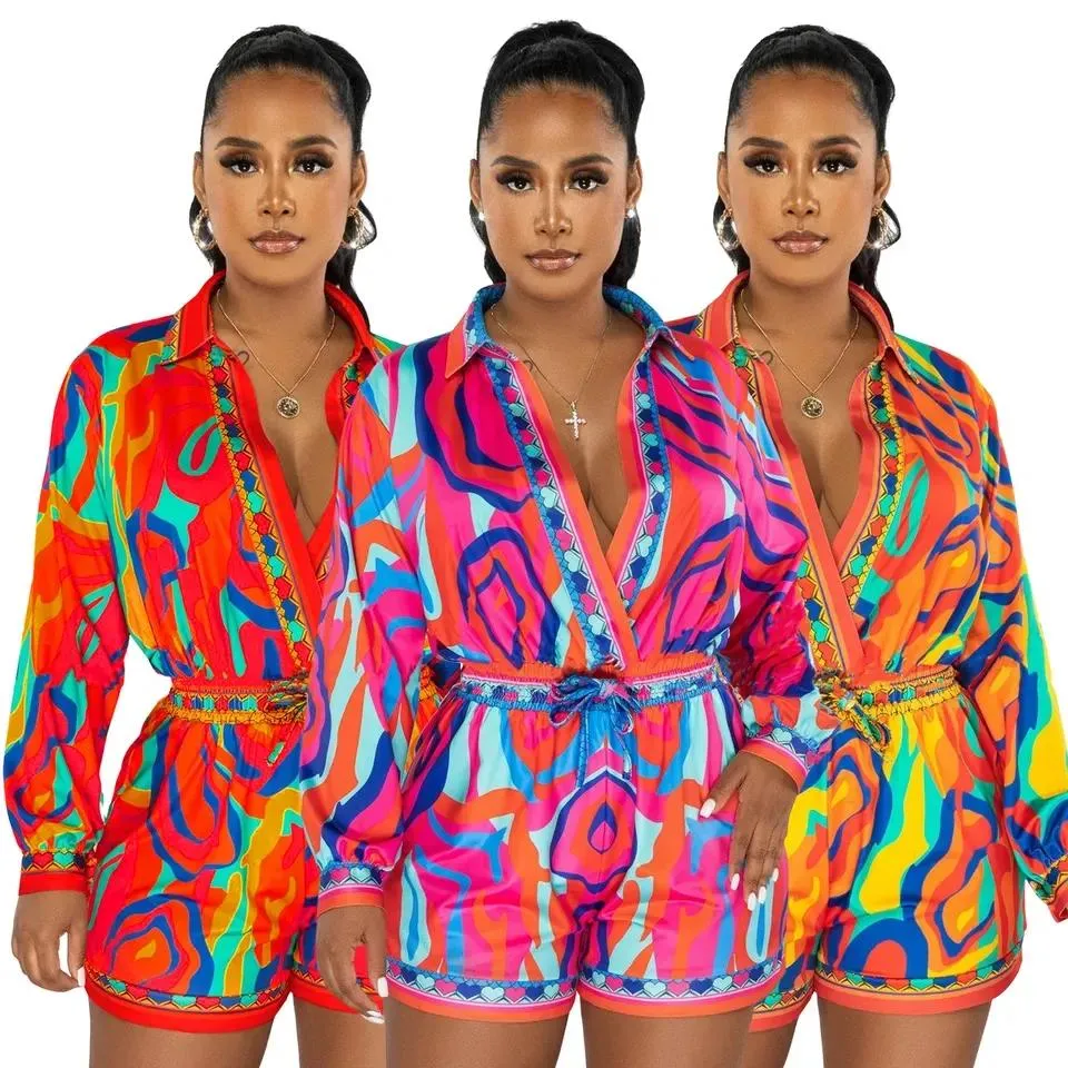 Morning Mimosa Multi-Color Print Romper