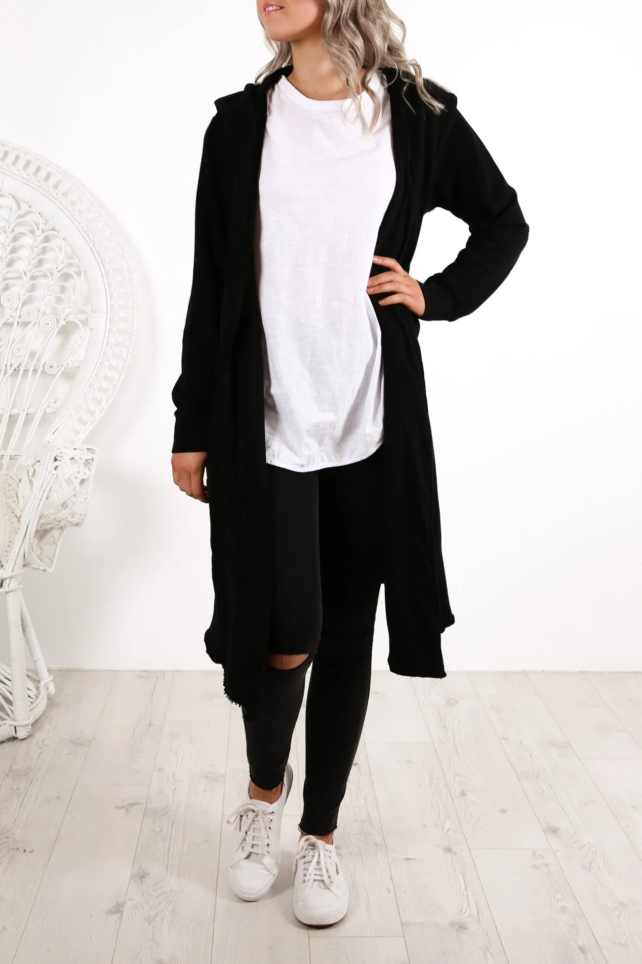 Naomi Hooded Cardigan Black