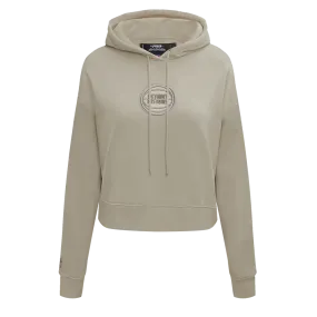 NBA DETROIT PISTONS NEUTRAL WOMEN'S CROPPED PO HOODIE (TAUPE)