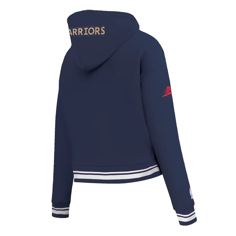 NBA GOLDEN STATE WARRIORS CITY EDITION 24-25 WOMEN'S RIB FLC CROPPED P (MIDNIGHT NAVY)